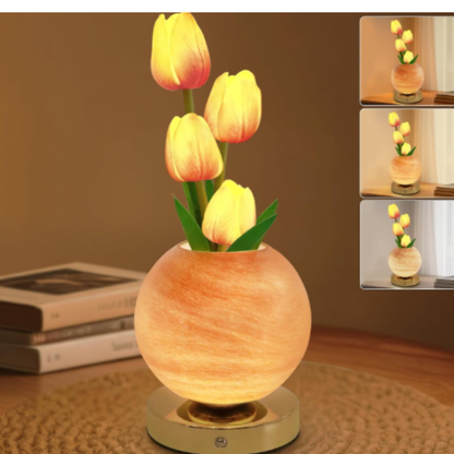 Tulipanes eternos con luz led